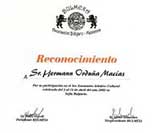 Reconocimiento Asociacion Bulgaro-Mexicana Sofia Bulgaria 2002